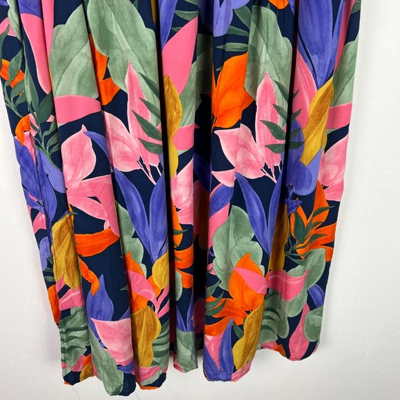 NWT Abel the Label Leonard Floral Leaf Maxi Skirt Slits Size Large L NEW - Picture 4 of 14